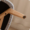 Chair for The Dining Area with a Natural Finish, Sturdy Build, Suitable for Living Rooms, Featuring a Minimalist Design, Dimensions 18.7 X 21.85 X 30.71 inch.