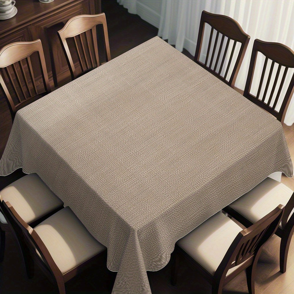 1pc Easy-Clean Tablecloth - Machine-Washable Polyester Table Cover for Dining, Kitchen, Parties, Weddings - Elegant Table Decor for Home, Events, Everyday Use - Durable Tablecloth, Fitted Table Cloth, Simple Elegant Design