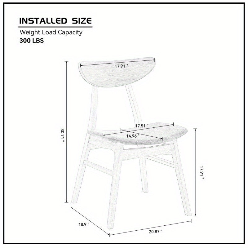 Dining Chairs Set of 2 Modern Soft Fabric Kitchen Side Chairs Durable Frame Kitchen Chairs for Dining Room Living Room Restaurant Black