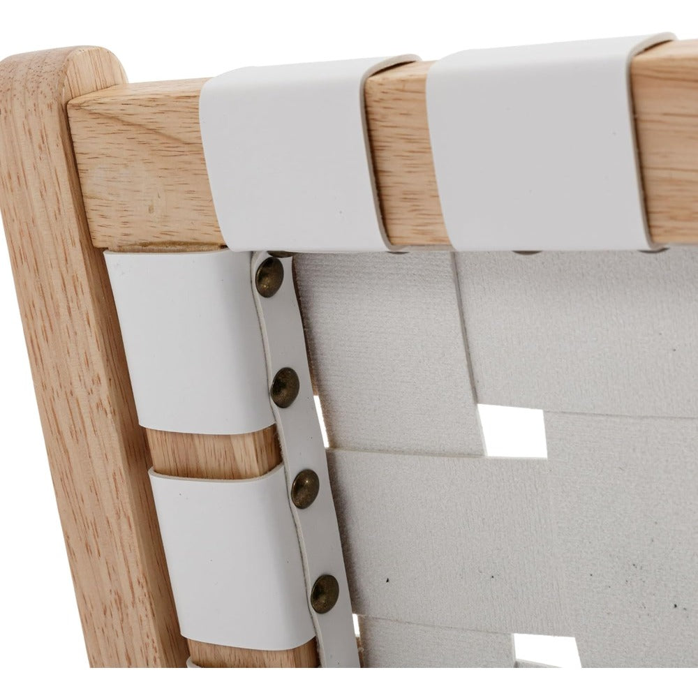 Set of 2 Modern White PU Dining Chairs with Woven Backrest & Hardwood Legs - Classic Contemporary Accent Chairs, Easy-Clean Wipeable Surface, Comfortable Seating for Kitchen, Dining Room, Living Room, Bedroom, Restaurant - Durable Synthetic Faux Lea