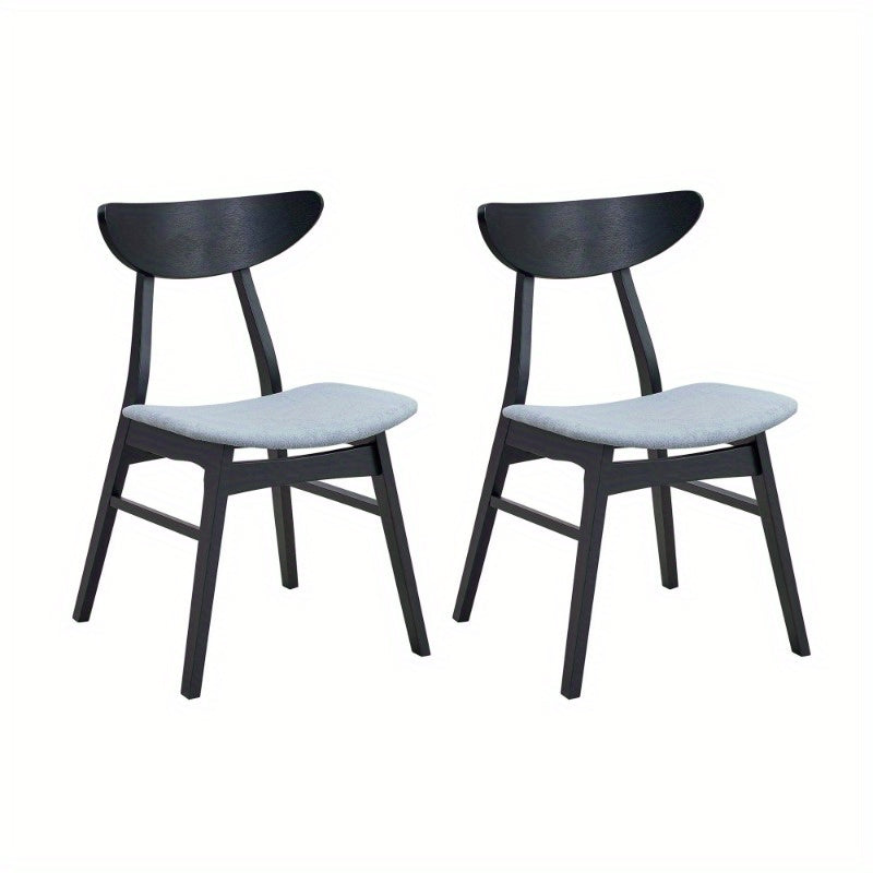 Dining Chairs Set of 2 Modern Soft Fabric Kitchen Side Chairs Durable Frame Kitchen Chairs for Dining Room Living Room Restaurant Black