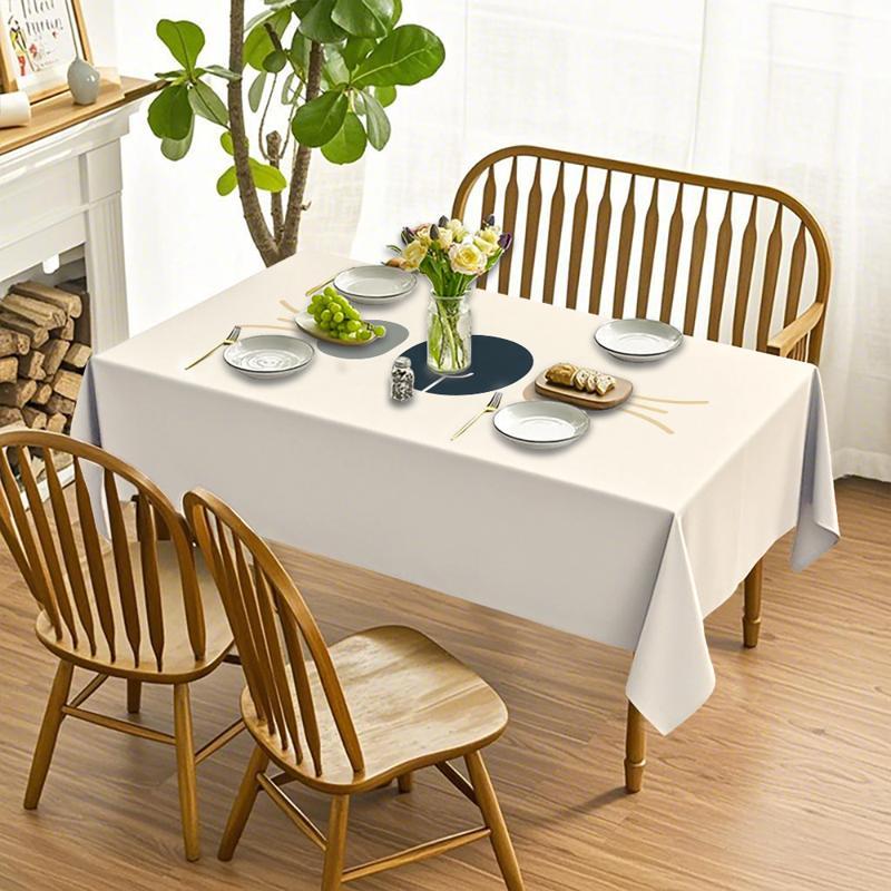 A Soft, Stylish, And Aesthetically Pleasing Geometric Patterned Tablecloth, Machine Washable And Easy to Clean, Suitable for Dining Tables, Coffee Tables, Desks, Picnic Tables, Outdoor Dining, And Camping