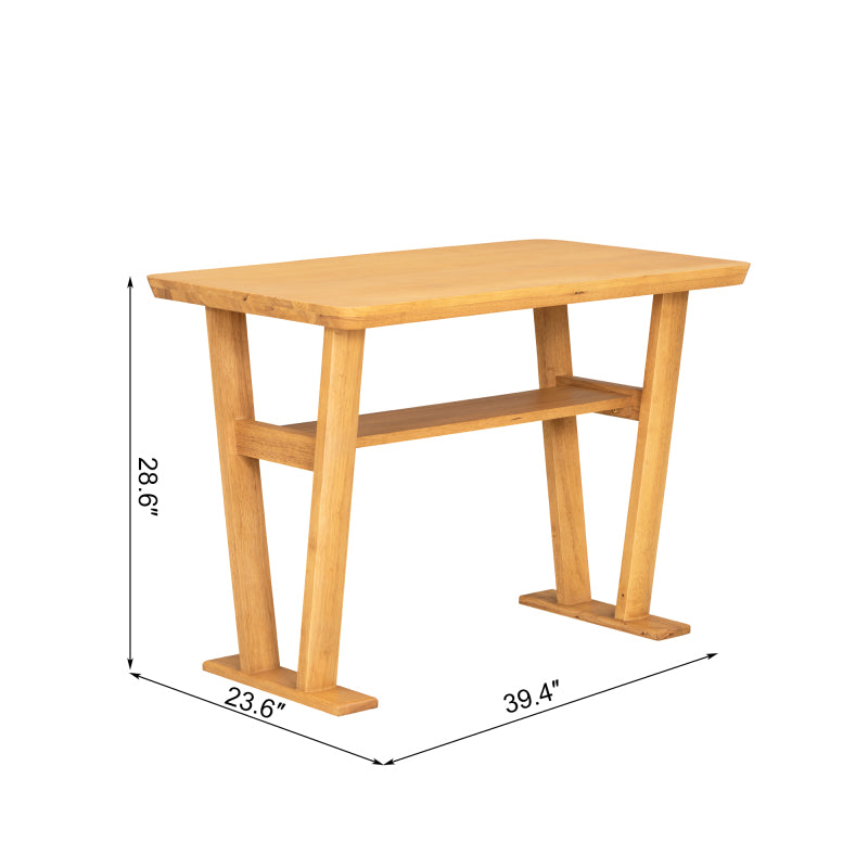 Farmhouse Modern Dining Table Light Brown Space-Saving Design Lightweight and Durable for Kitchen or Dining Room, easy to assemble