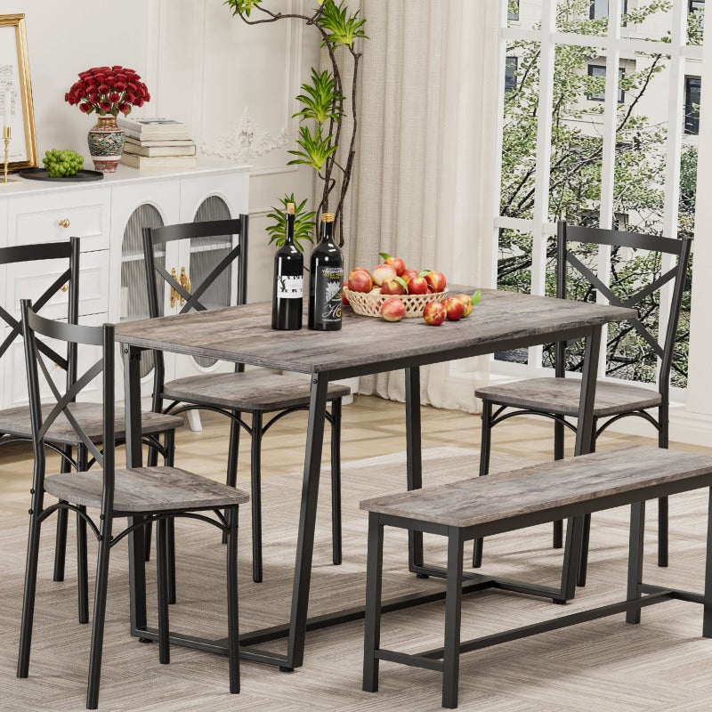 6pcs Dining Set with Stylish Design Perfect for Kitchen Breakfast Nook and Living Room Ideal for Everyday Meals Family Gatherings and Casual Entertaining