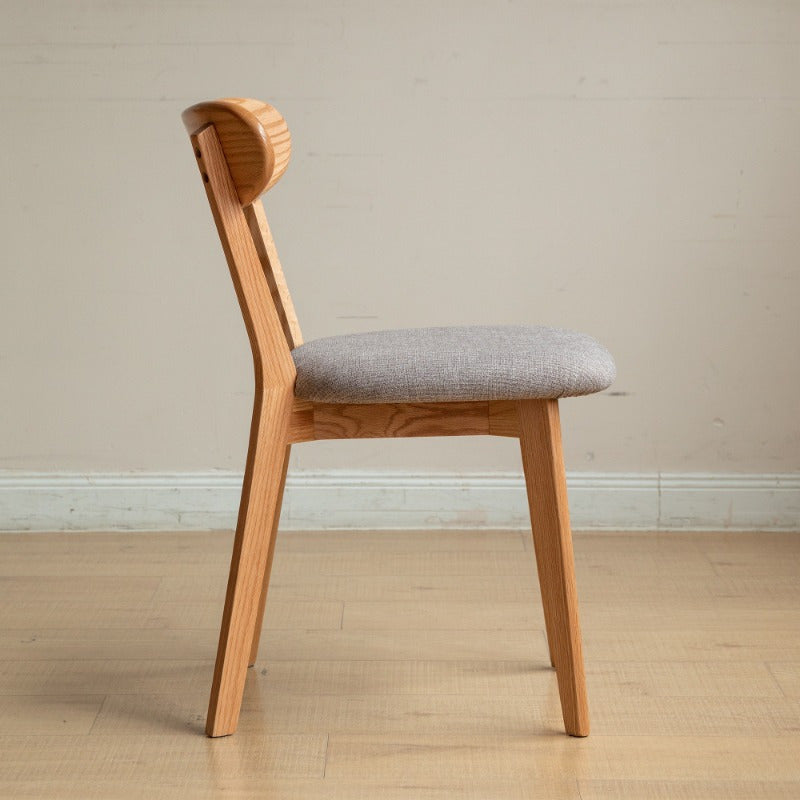 Chair for The Dining Area with a Natural Finish, Sturdy Build, Suitable for Living Rooms, Featuring a Minimalist Design, Dimensions 18.7 X 21.85 X 30.71 inch.