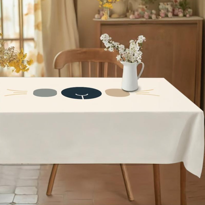 A Soft, Stylish, And Aesthetically Pleasing Geometric Patterned Tablecloth, Machine Washable And Easy to Clean, Suitable for Dining Tables, Coffee Tables, Desks, Picnic Tables, Outdoor Dining, And Camping
