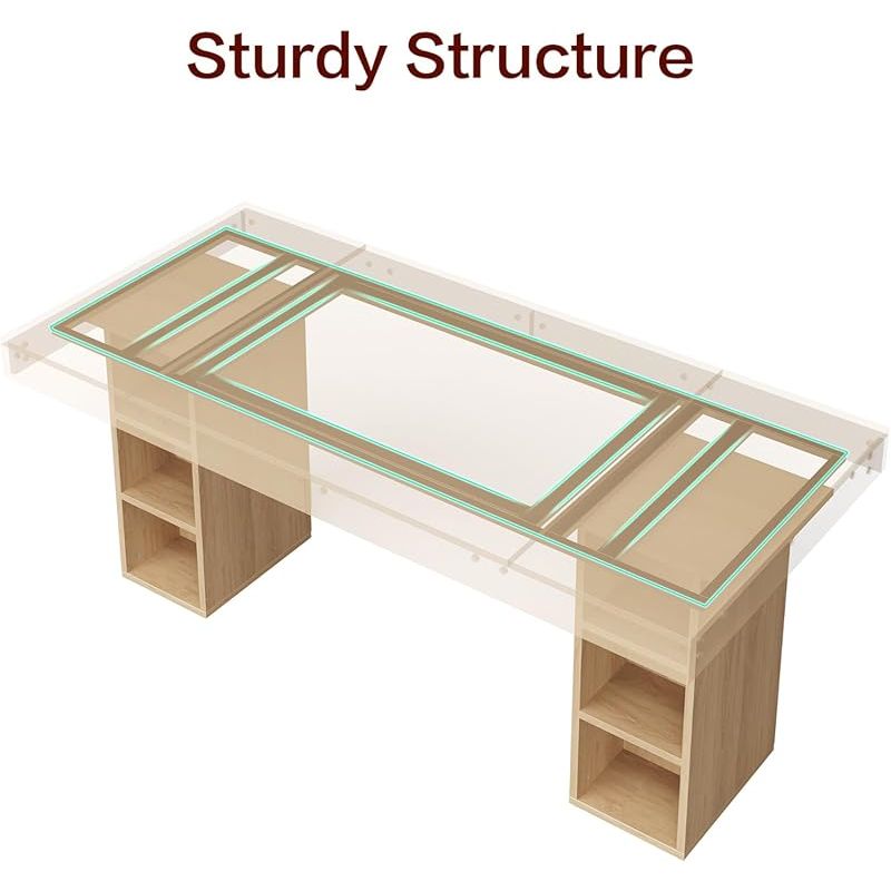 70.8\u002F62.9-Inch Large Rectangular Dining Table with Dual Side Storage Shelves & Double Pedestal Base - Extends to 6-8 People, Sturdy Frame Kitchen Table Suitable for, Office, Banquet - Assembly Required