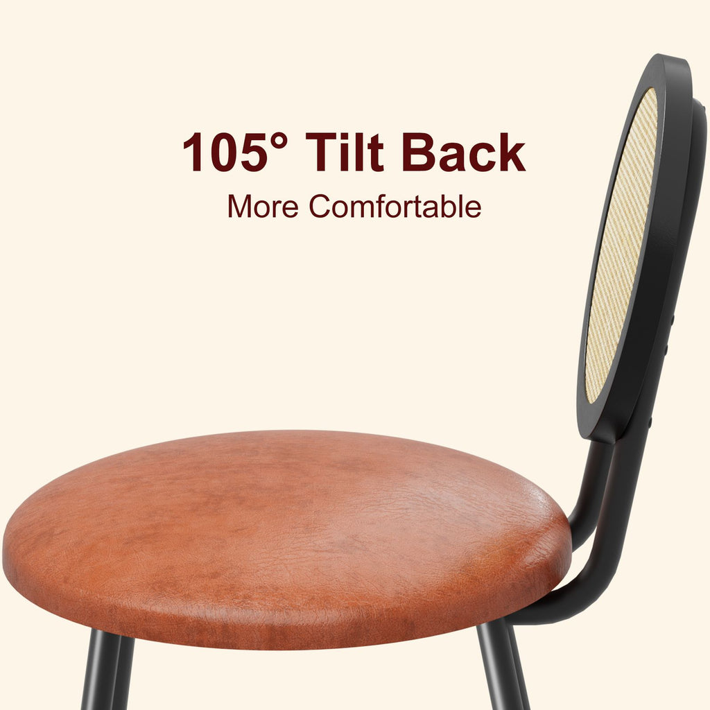 1pc Elegant Handwoven Rattan & Wicker Dining Chair - Contemporary \u002FOutdoor Furniture Suitable for Dining Areas,, Balcony - Durable Rattan Seat with Solid Backrest, - Wicker Chair