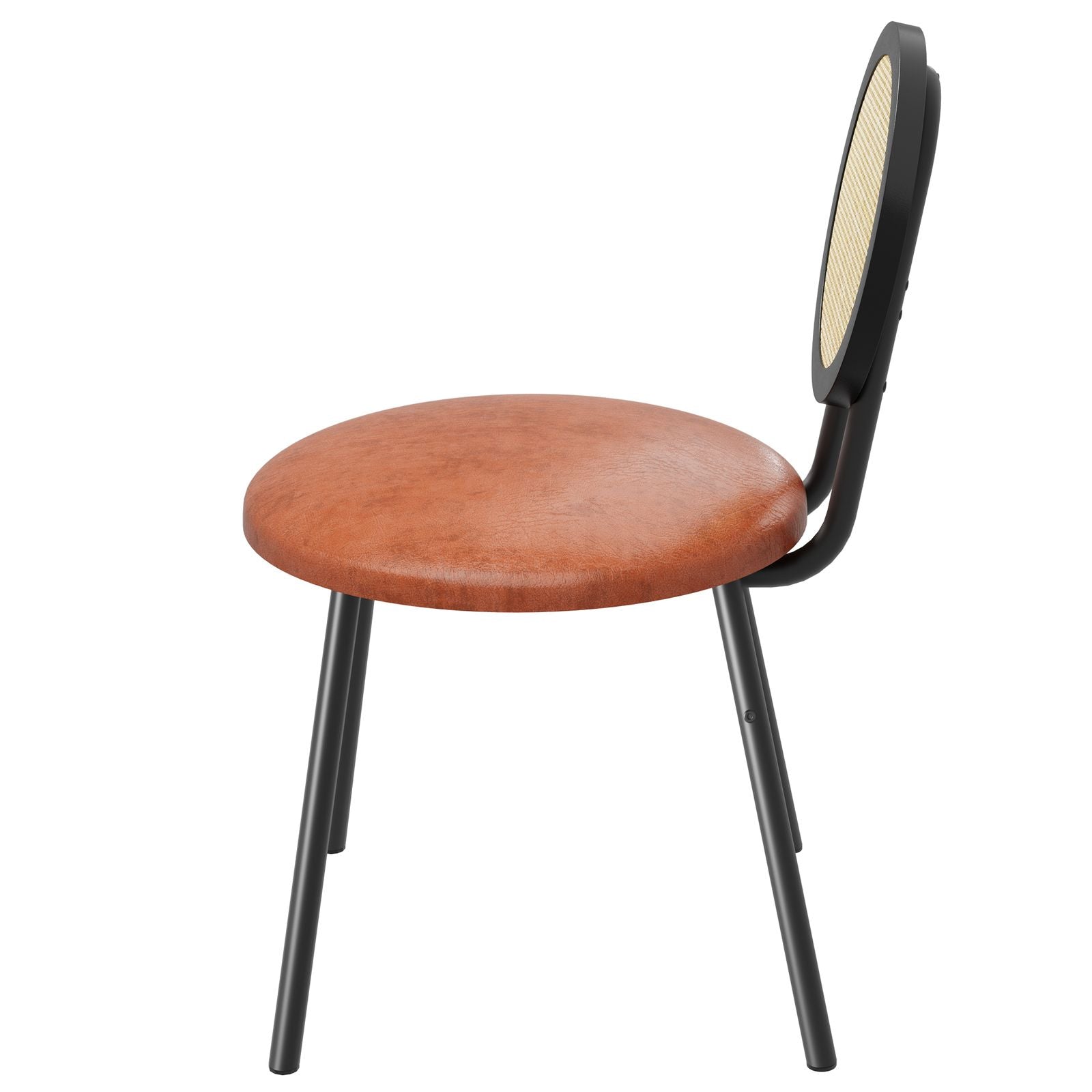 1pc Elegant Handwoven Rattan & Wicker Dining Chair - Contemporary \u002FOutdoor Furniture Suitable for Dining Areas,, Balcony - Durable Rattan Seat with Solid Backrest, - Wicker Chair