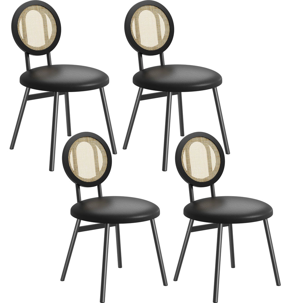 1pc Elegant Handwoven Rattan & Wicker Dining Chair - Contemporary \u002FOutdoor Furniture Suitable for Dining Areas,, Balcony - Durable Rattan Seat with Solid Backrest, - Wicker Chair